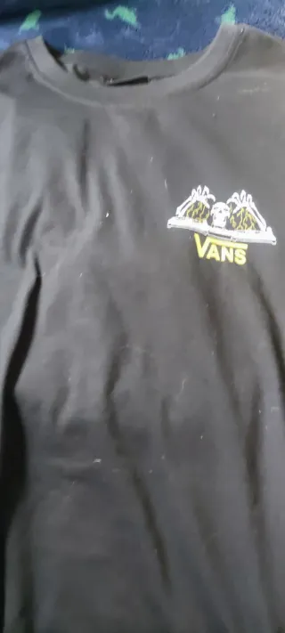 Camiseta Vans Negra Talla L Dibujo Espalda