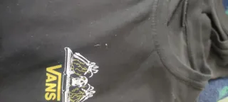 Camiseta Vans Negra Talla L Dibujo Espalda