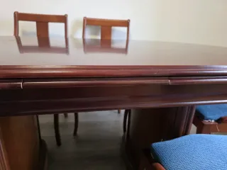 Comedor madera mesa extensible 6 sillas