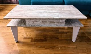 Mesa centro elevable con almacenaje ideal salón