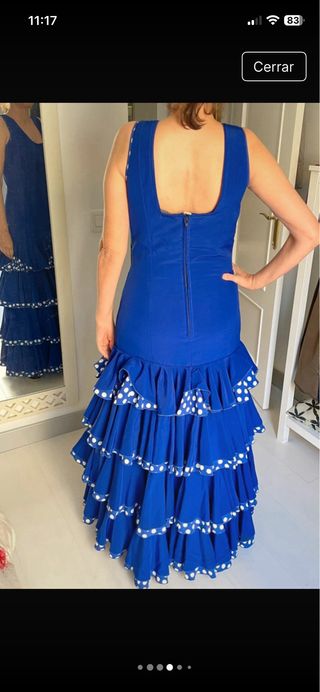 Traje Flamenca Azul pavo