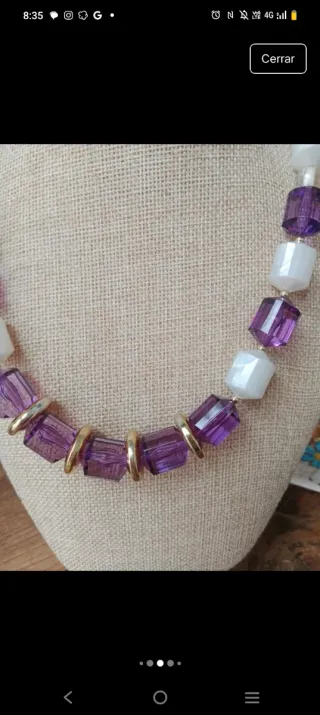 COLLAR GARGANTILLA VINTAGE MORADO + REGALO