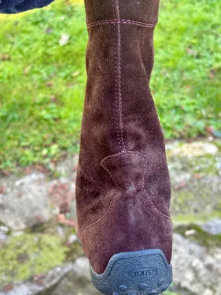 Stivaletti stringati in pelle scamosciata unisex