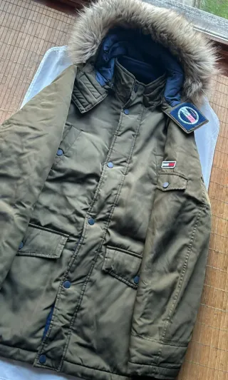 Abrigo Tommy Hilfiger Verde Oliva Caballero.