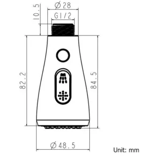 Grifo de cocina cromado con pulsador