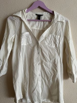 Camisa Mango Blanca Talla S