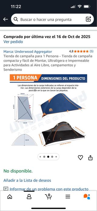 Tienda de campaña Underwood Aggressor