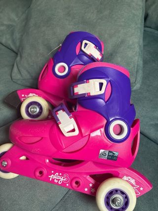 Patines Oxelo Rosas Talla Ajustable 30-32