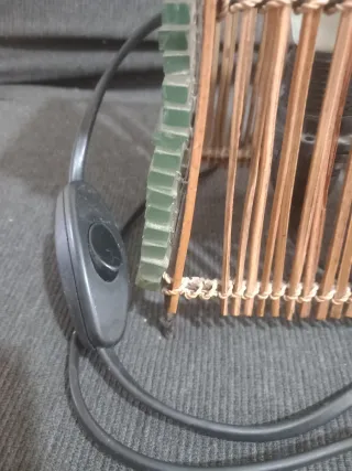 Lampada asiatica vintage bambù e vetro