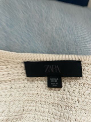 Vest Zara Beige/Blanco