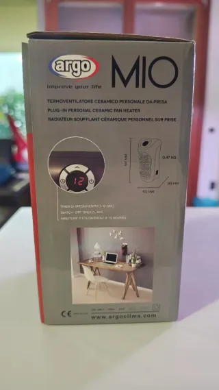 Termoventilatore Ceramico Argo Mio da Presa
