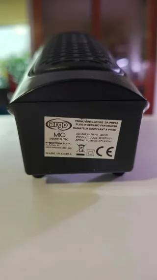 Termoventilatore Ceramico Argo Mio da Presa