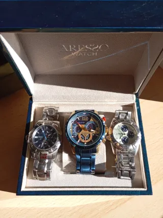 Relojes Hombre Set 3 Piezas