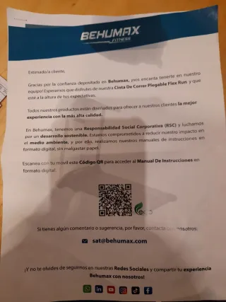 Cinta de correr BEHUMAX Plegable