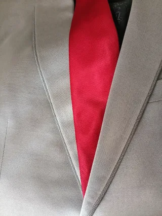 Traje de 3 piezas CLIPPED gris Talla M