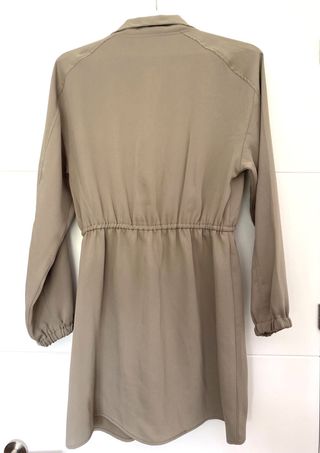 Vestido Zara XS Oversize Fluido Camisero Mujer