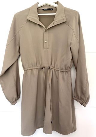 Vestido Zara XS Oversize Fluido Camisero Mujer