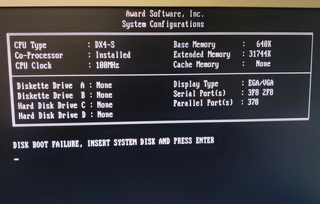 Processor Intel 486 DX4 100 3v