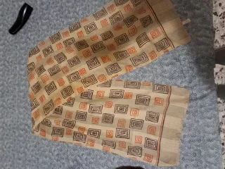 Fular donna beige e arancione