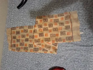 Fular donna beige e arancione