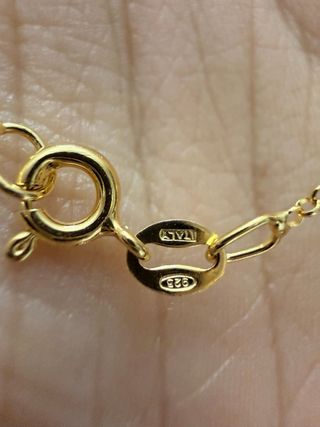 Cadena plata bañada en oro