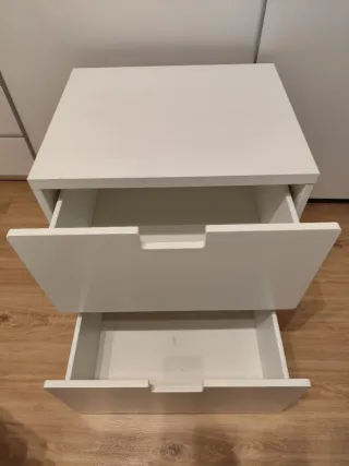 Armario corredero blanco y madera