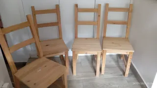 4 Sillas Ikea IVAR Madera