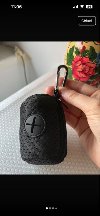 Porta sacchetti cane, nero