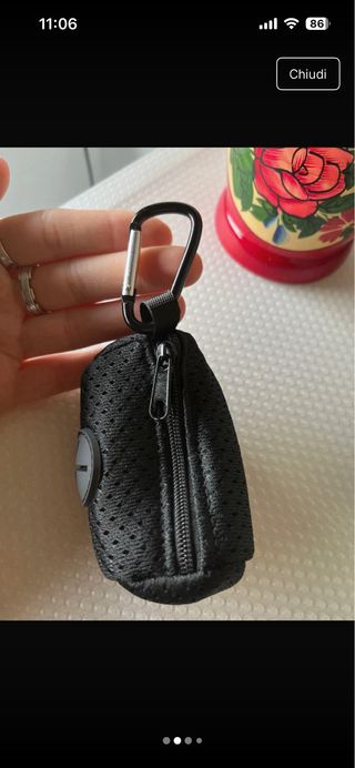 Porta sacchetti cane, nero