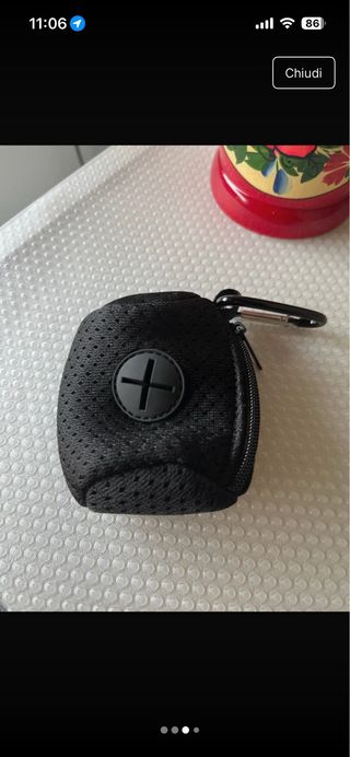 Porta sacchetti cane, nero