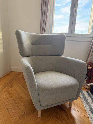 Sillón orejero gris IKEA OSKARSHAMN