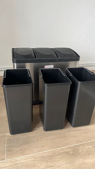 Cubo basura 45L 3 compartimentos