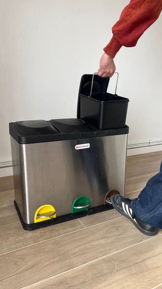 Cubo basura 45L 3 compartimentos