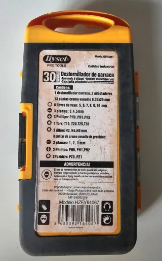 Destornillador de carraca 30 piezas