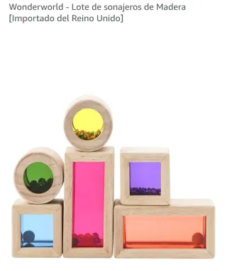 Bloques sensoriales de madera Montessori