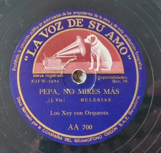 Lote 4 discos de pizarra  Antonio Molina Flamenco
