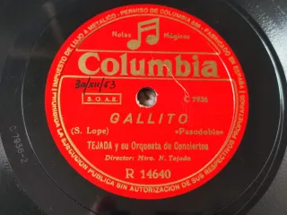 Lote 4 discos de pizarra  Antonio Molina Flamenco