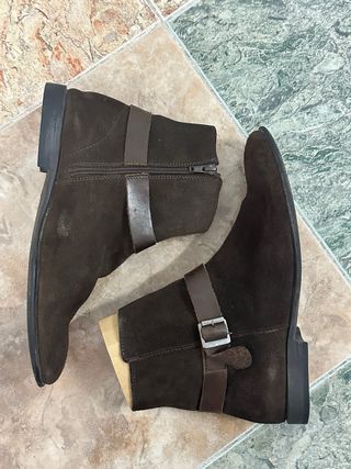 Botines Mango piel serraje hombre