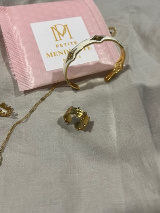 Lote bisutería francesa dorada y blanca