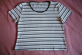 Top A de T Rayas Talla L Mujer Camiseta Crop