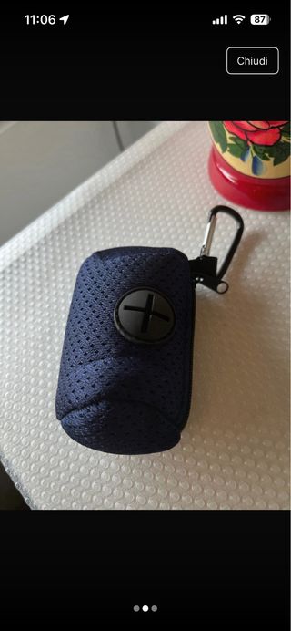 Porta sacchetti per cani blu