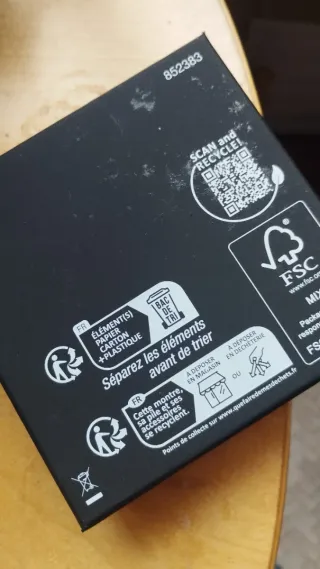 Pulsera Lotus Negra y Gris