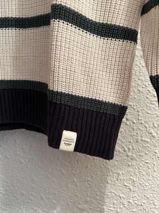 *Jersey blanco a rayas talla M Pull&Bear