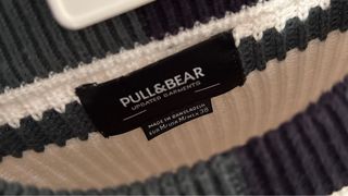 *Jersey blanco a rayas talla M Pull&Bear