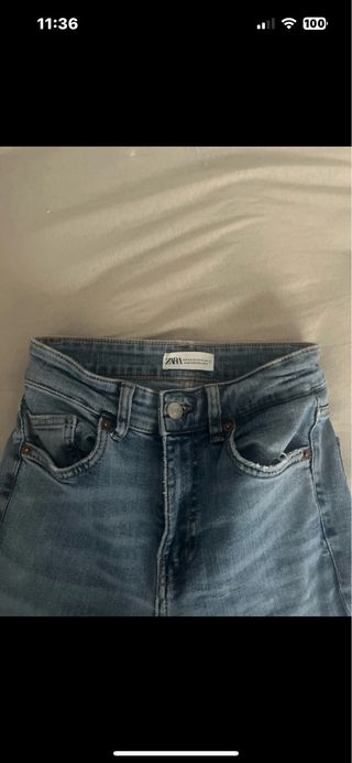 Pantalón Campana Zara Azul