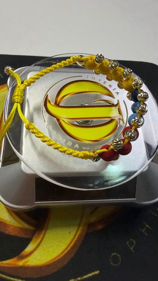 Pulsera Selección Colombia Neopreno Oro Laminado