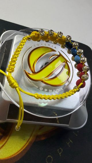 Pulsera Selección Colombia Neopreno Oro Laminado