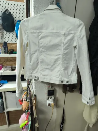 Chaqueta tejana blanca Talla S