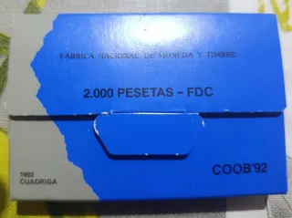 Lote 6 monedas plata 2000 pesetas