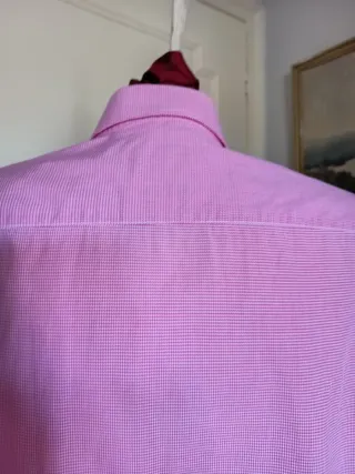 Camisa Hackett London de pata de gallo Rosa/blanco